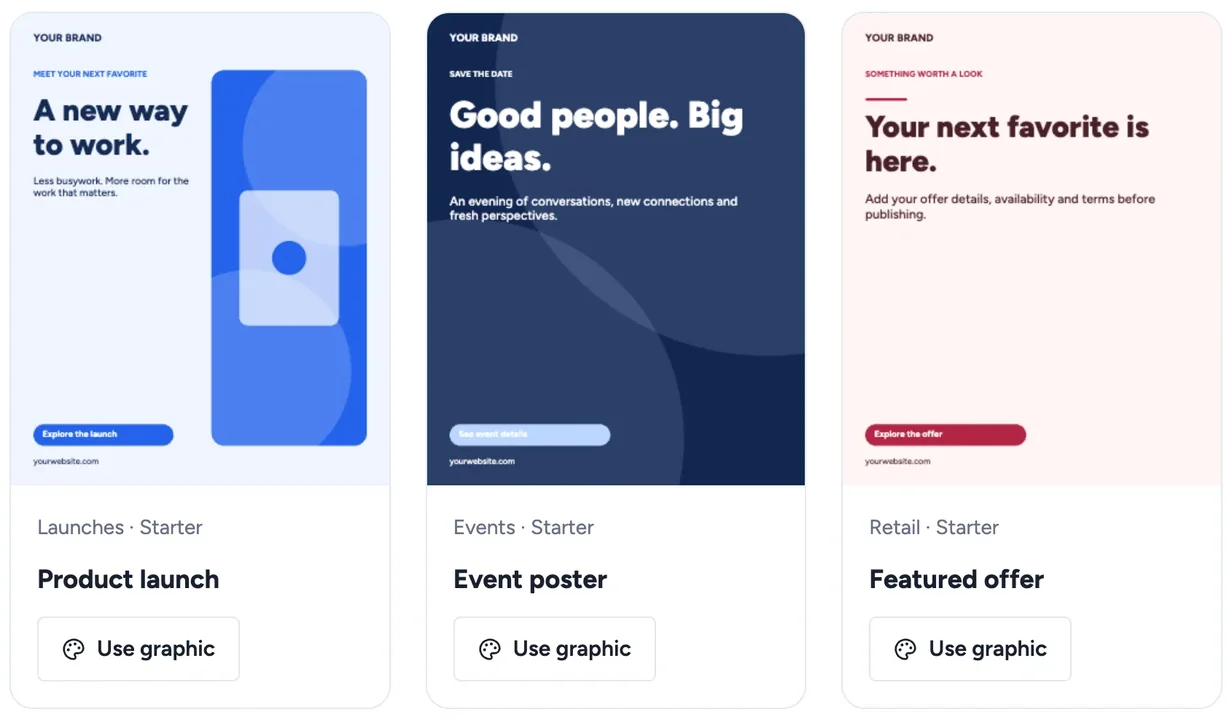 Hyperchat graphic presets for ad artwork